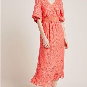 Farm Rio Anthropologie Devore Lace Maxi Dress S